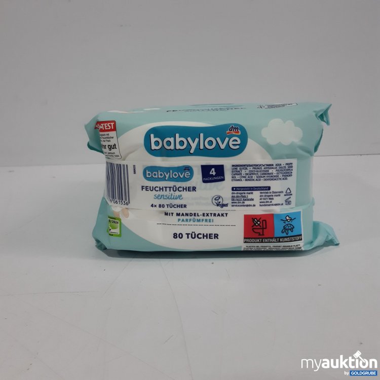 Artikel Nr. 877553: Babylove Feuchttücher 4×80 Stück
