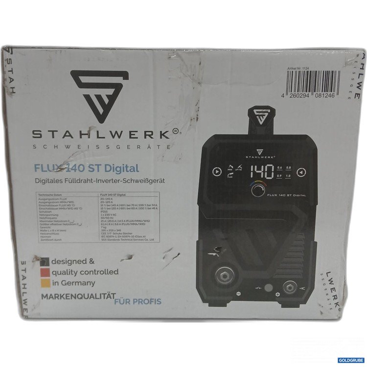 Artikel Nr. 887553 Artikel Nr. 887553: Stahlwerk Schweissgeräte FLUX 140 ST Digital 1124