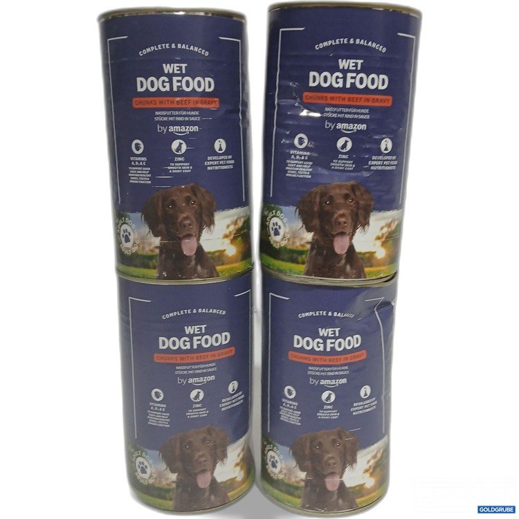 Artikel Nr. 894553: Amazon Wet dog Food Chunks with Beef in Gravy je 1,24kg 