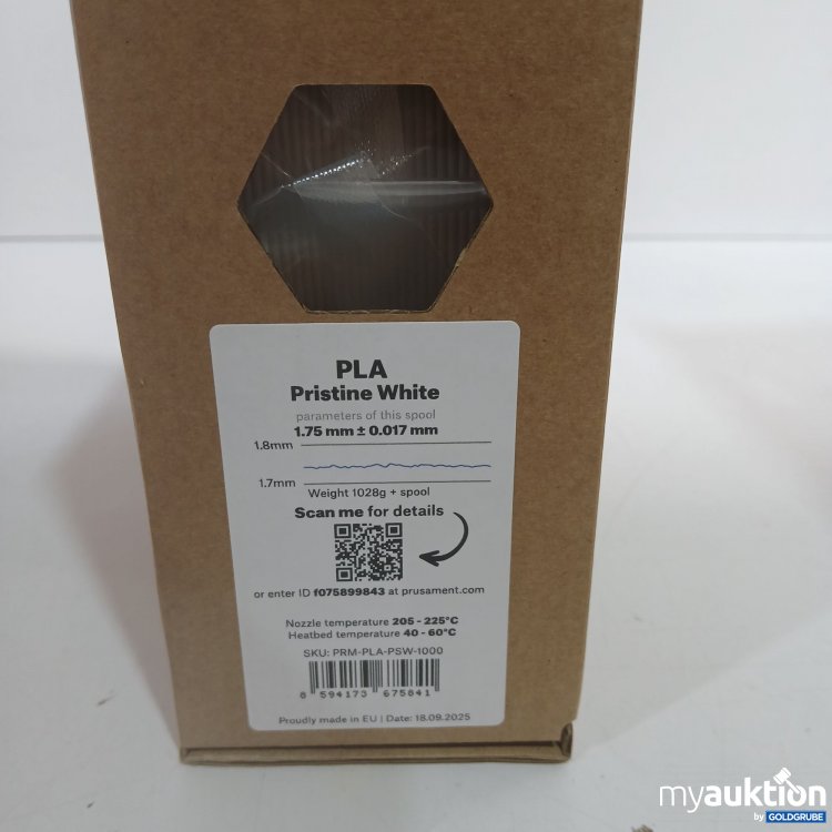 Artikel Nr. 972553: Prusament PLA Pristine Whit3 1,75mm 1028g 