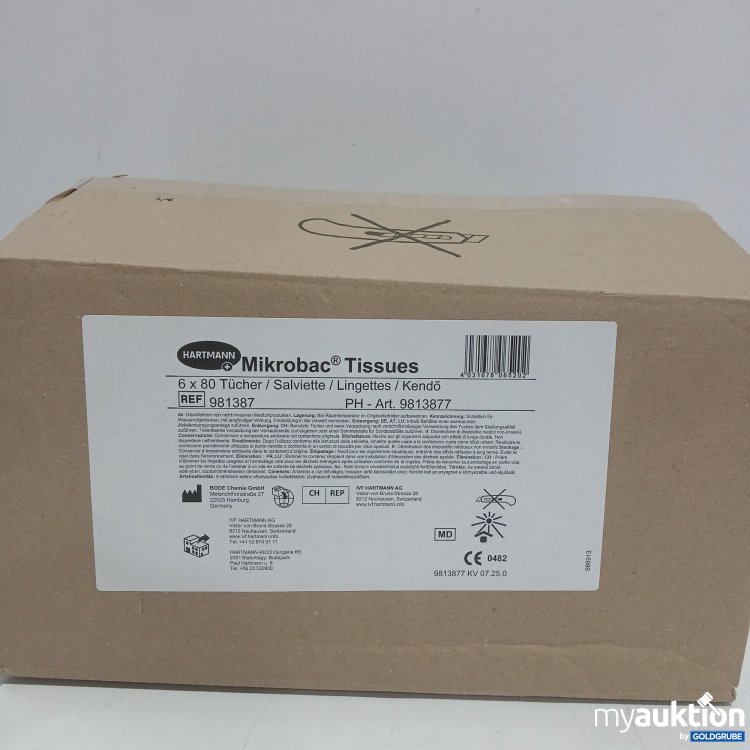 Artikel Nr. 983553 Artikel Nr. 983553: Hartmann 6x80 Tücher Mikrobac Tissues