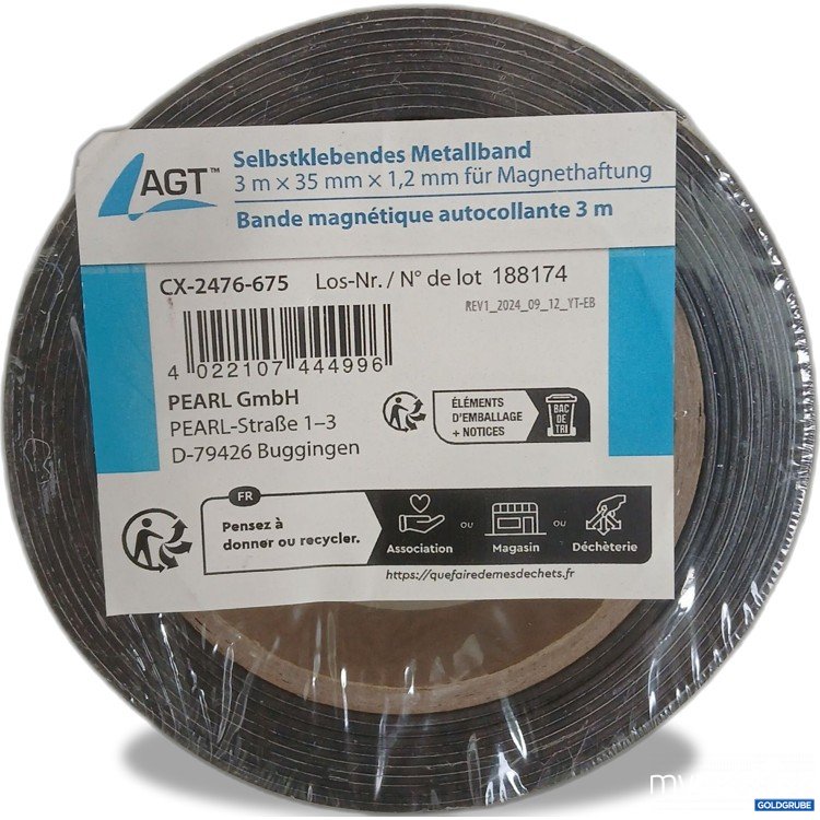 Artikel Nr. 934554: AGT Selbstklebendes Metallband 3m 
