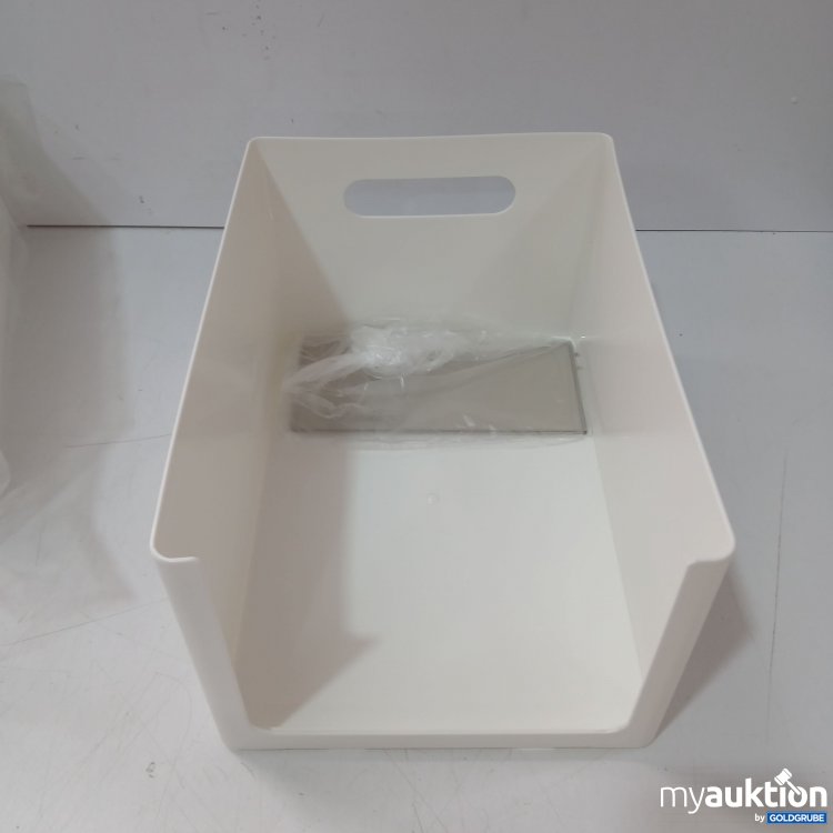Artikel Nr. 993554 Artikel Nr. 993554: Lifestyle Aufbewahrungsboxen weiß, vorne halb offen, ca 28x19,5x15cm 4Stk