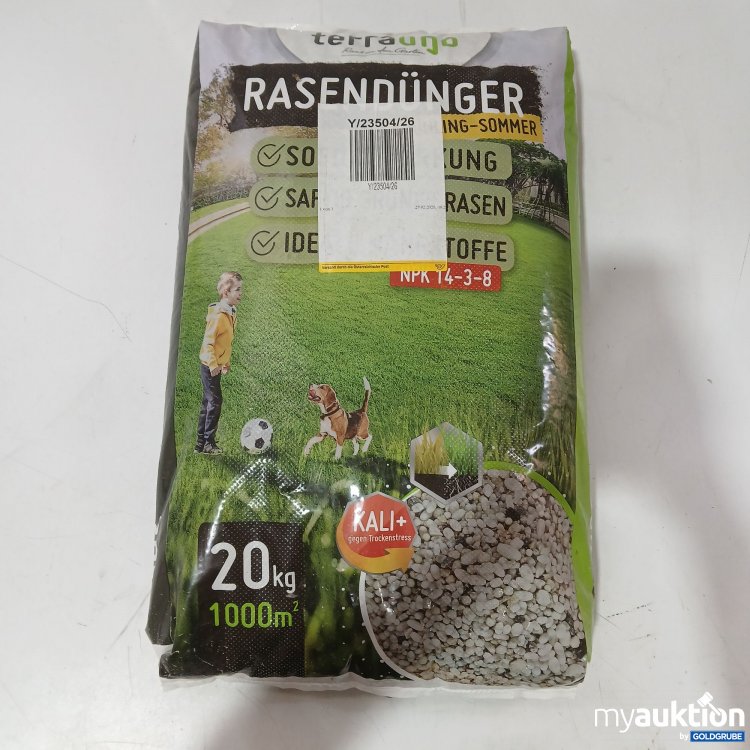 Artikel Nr. 982556: Terrauno Rasendünger Frühling-Sommer 20kg ca 1000 Quadratmeter 