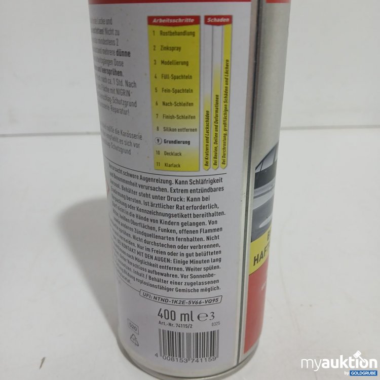 Artikel Nr. 890557: Nigrin Haftgrund-Spray Grau 400 ml