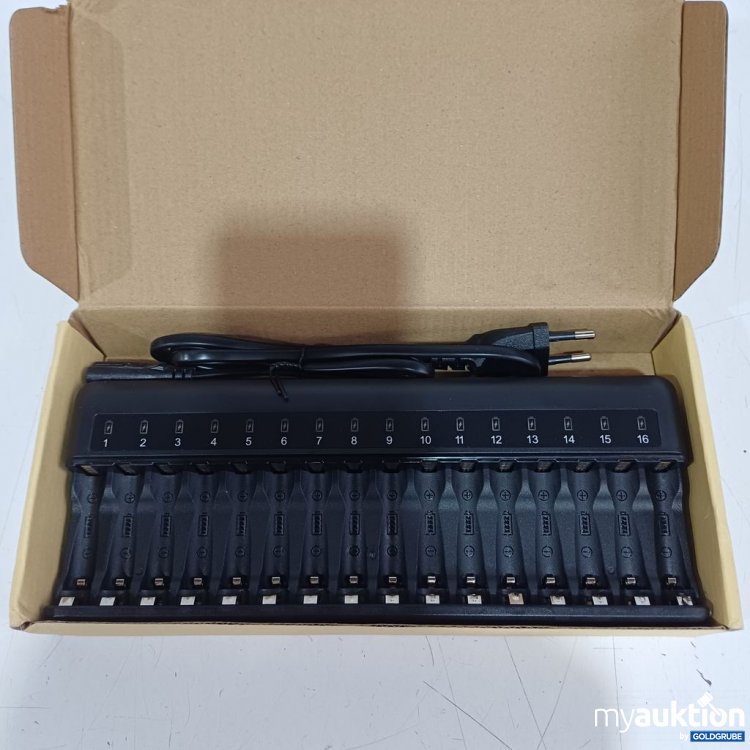Artikel Nr. 933557 Artikel Nr. 933557: Bonai 16-slot AAA/AA Ni-MH/Ni-Cd Battery Charger