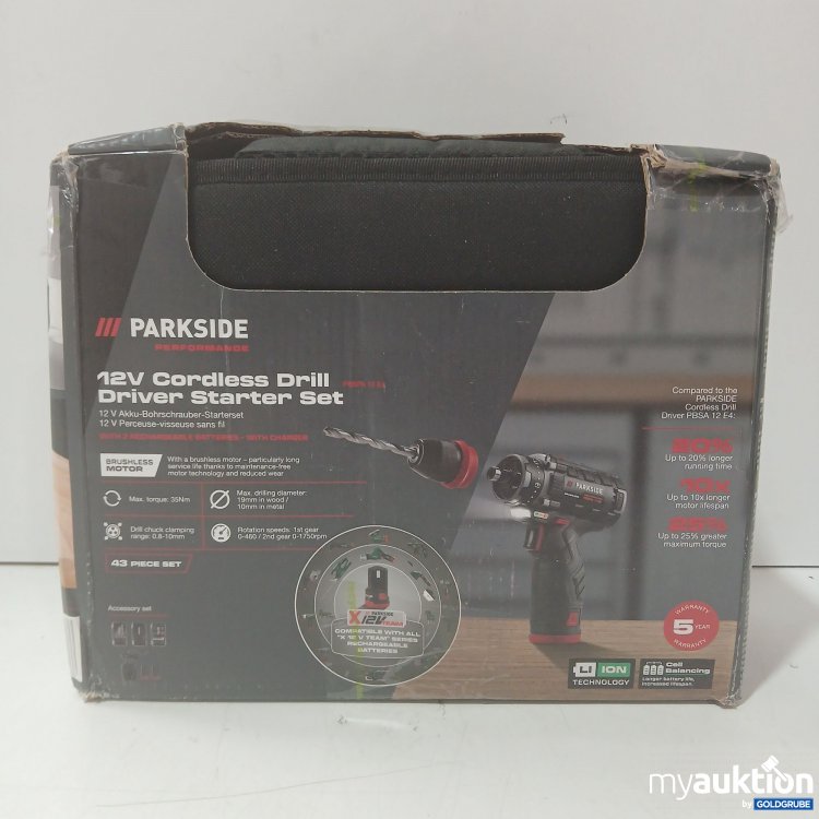 Artikel Nr. 993557 Artikel Nr. 993557: Parkside Performance 12V Akku-Bohrschrauber-Starterset