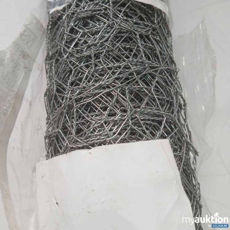 Artikel Nr. 447558 Artikel Nr. 447558: Drahtzaun Sechseckgeflecht Verzinkt Länge 10m höhe 100cm Maschenweite 25mm Silber