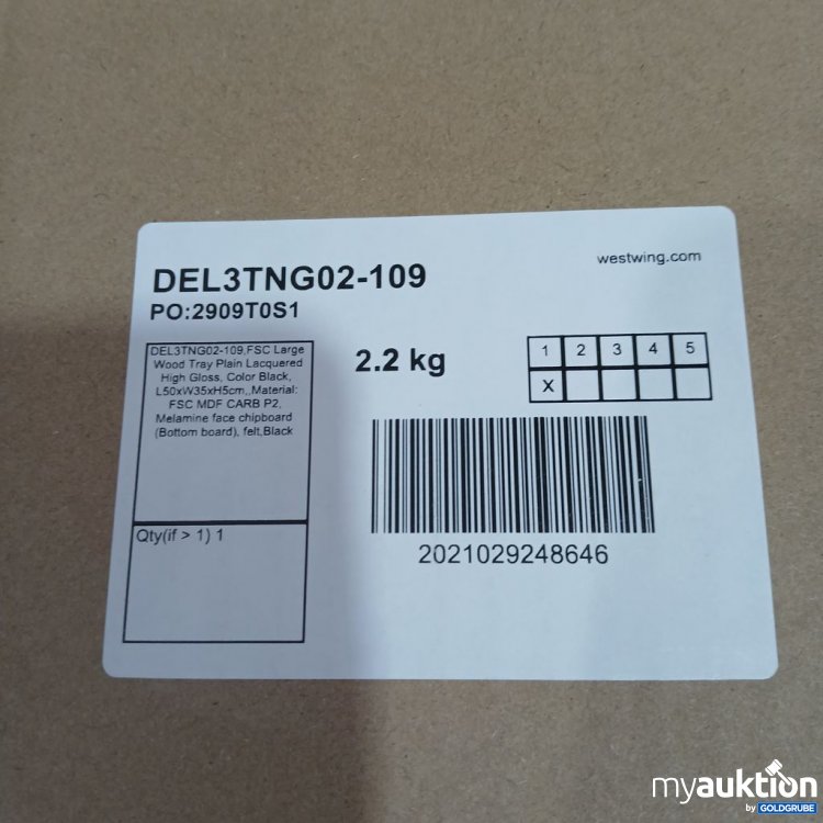 Artikel Nr. 893558: DEL3TNG02-109 Tablett rechteckig schwarz 50x35x5cm