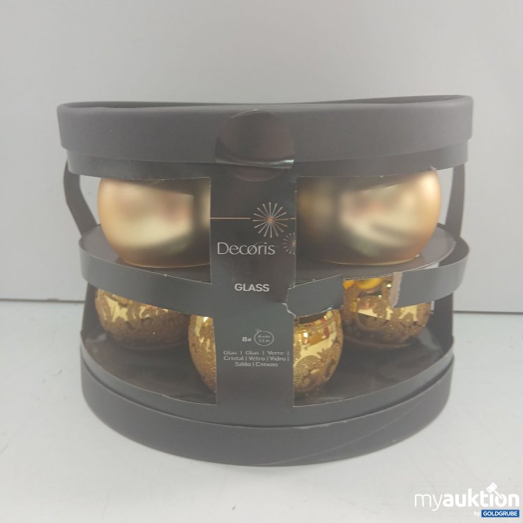 Artikel Nr. 914558: Decoris Glas-Kugeln gold 8x8cm 