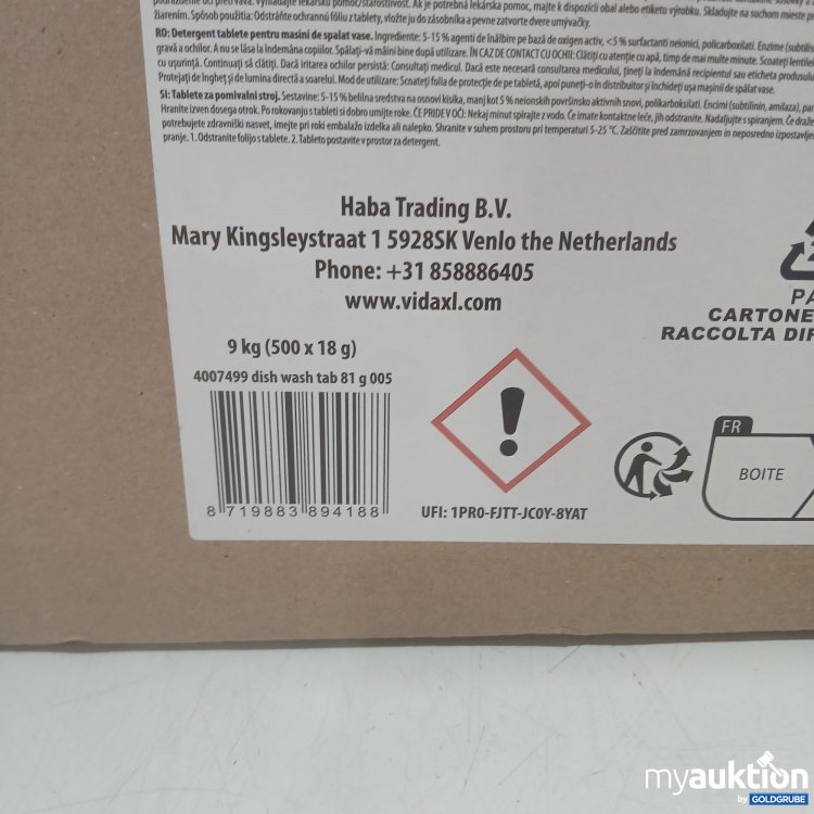 Artikel Nr. 995558 Artikel Nr. 995558: Vida XL Geschirrspül-Tabs je 18g 500Stk