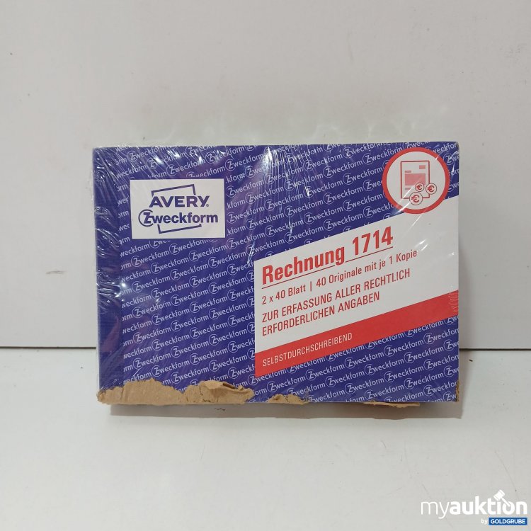 Artikel Nr. 858559 Artikel Nr. 858559: Avery Zweckform Rechnung 1714 2x40 Blatt 5 stk