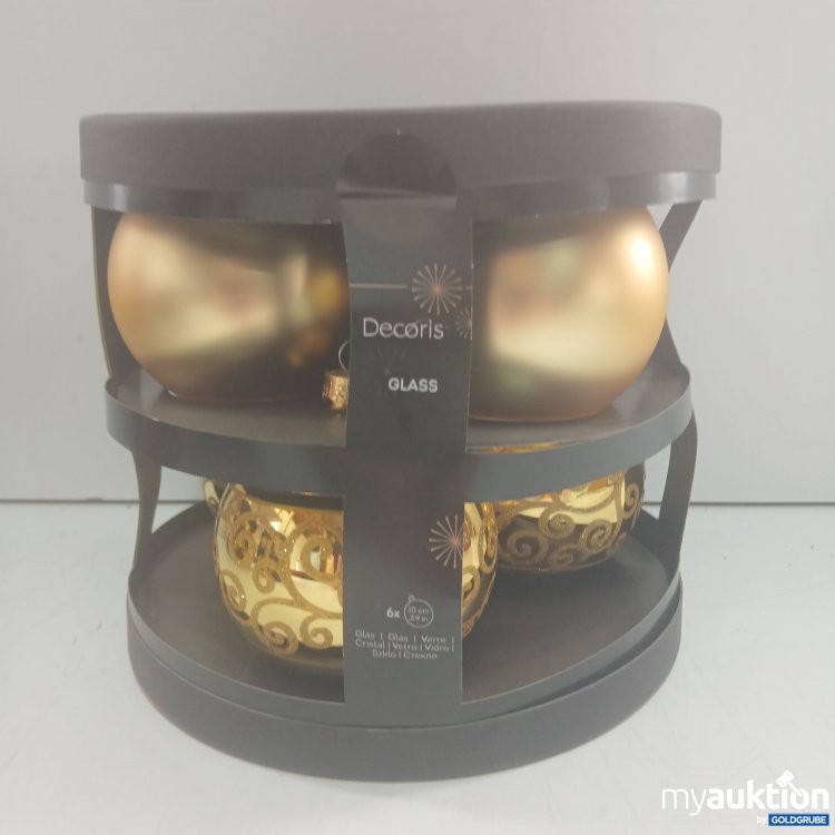 Artikel Nr. 914559: Decoris Glas-Kugeln gold 6x10cm