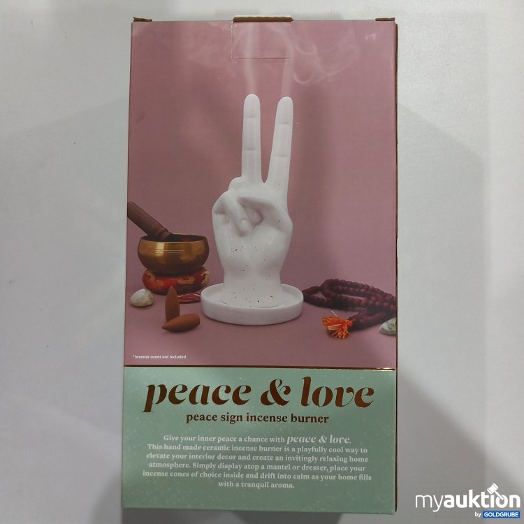 Artikel Nr. 380560 Artikel Nr. 380560: Peace&Love Räucherkegelhalter handform