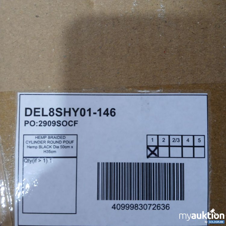 Artikel Nr. 893561: Westwing Collection Hemp Braided Cylinder Round Pouf 50 cm x 35 cm