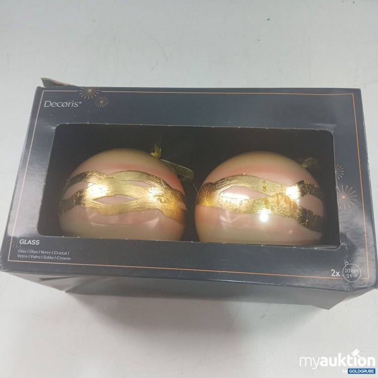 Artikel Nr. 914561 Artikel Nr. 914561: Decoris Glas-Kugeln rosa/gold/beige 2x10cm