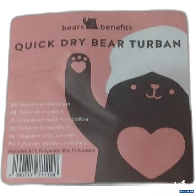 Artikel Nr. 939561 Artikel Nr. 939561: bears benefits Quick Dry Bear Turban
