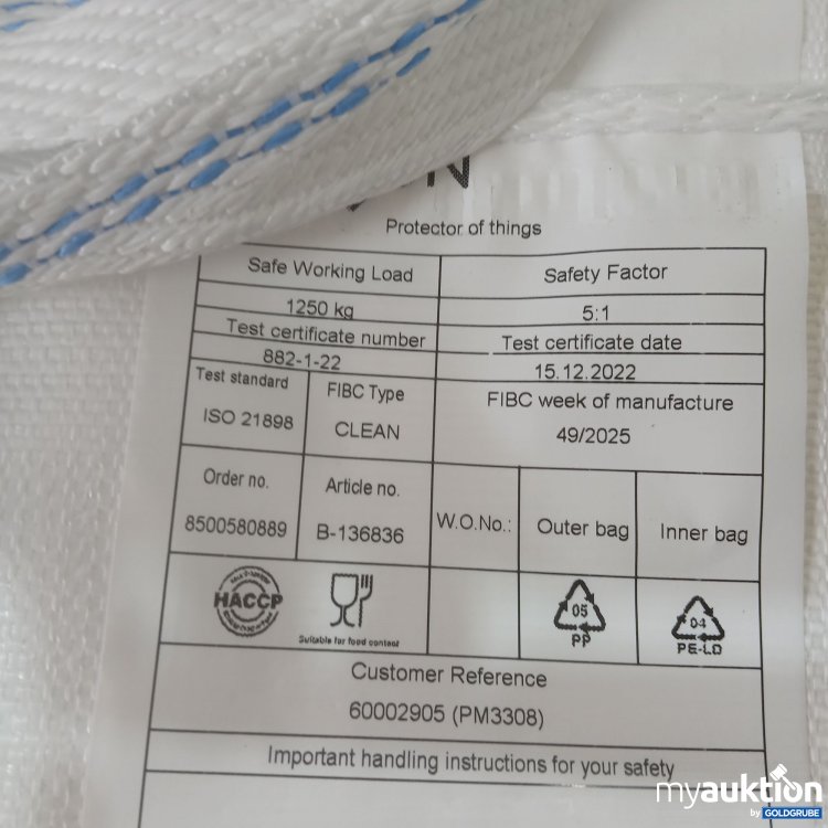 Artikel Nr. 445562 Artikel Nr. 445562: Boxon Big Bag 1250kg