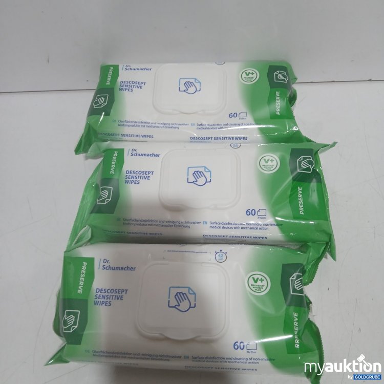 Artikel Nr. 468562: Dr. Schumacher 3x60 Descosept Sensitive Wipes Tücher