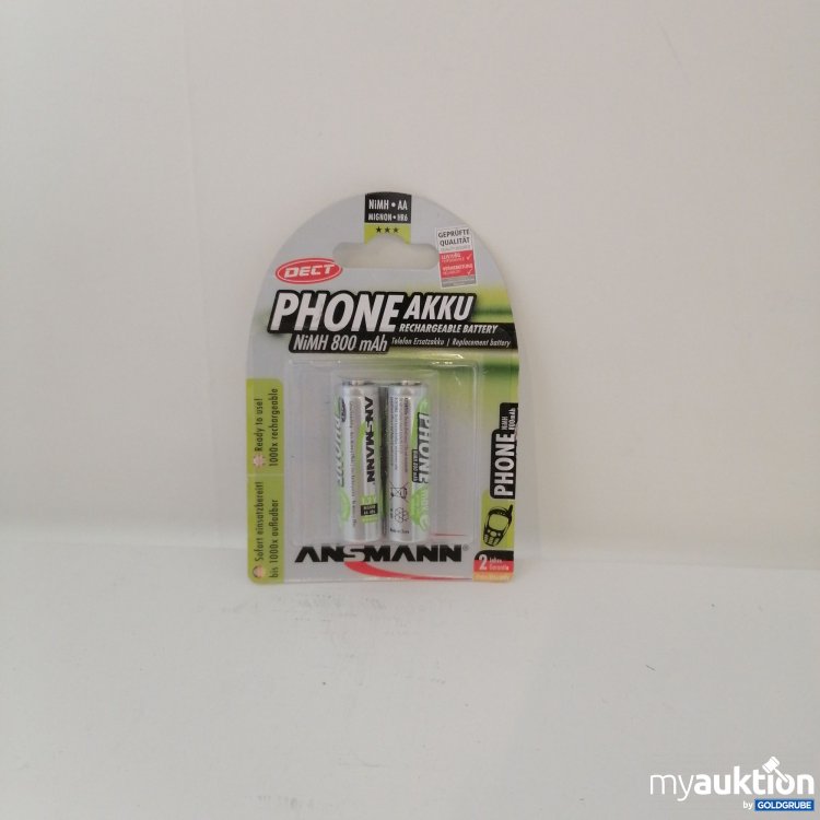 Artikel Nr. 637562 Artikel Nr. 637562: Ansmann NiMH 800mAh 2Stk.