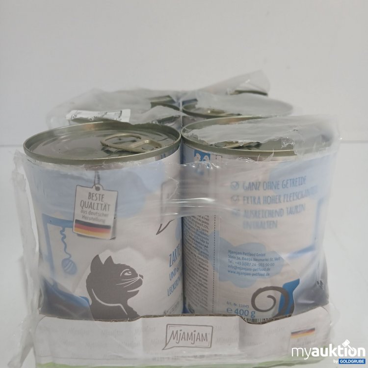 Artikel Nr. 852562: Mjamjam Katzenfutter Zarte Ente und Geflügel an leckeren Möhrchen 6x400g