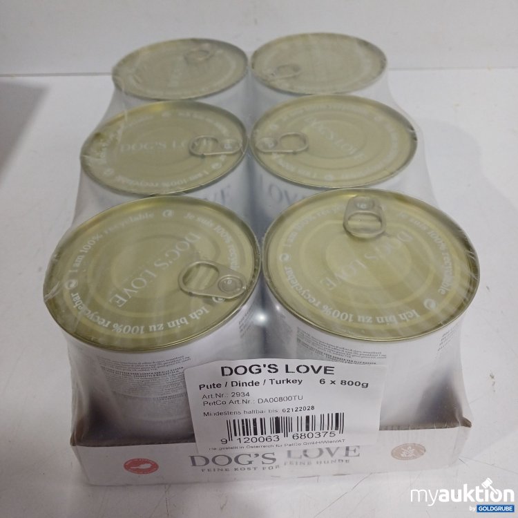 Artikel Nr. 981562: Dog's Love Hundefutter Pute, 6x800g