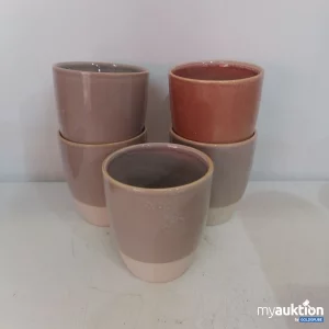 Auktion Keramik Becher 5 Stück 