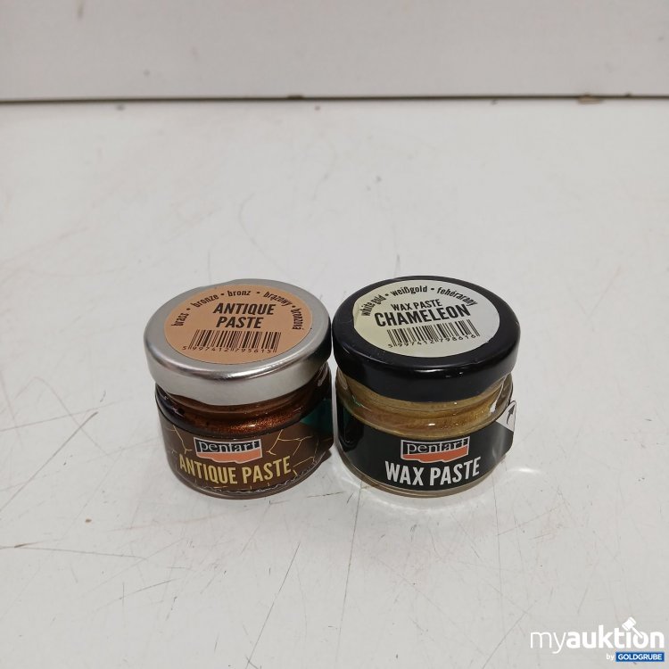 Artikel Nr. 464563 Artikel Nr. 464563: Pentart Antique Paste Bronze 20 ml und Wax Chameleon Weißgold