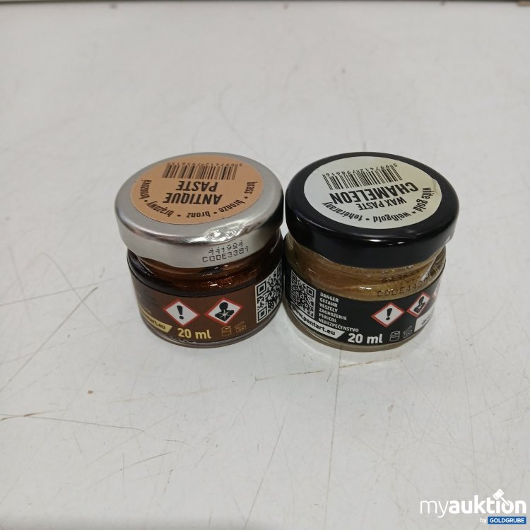 Artikel Nr. 464563 Artikel Nr. 464563: Pentart Antique Paste Bronze 20 ml und Wax Chameleon Weißgold