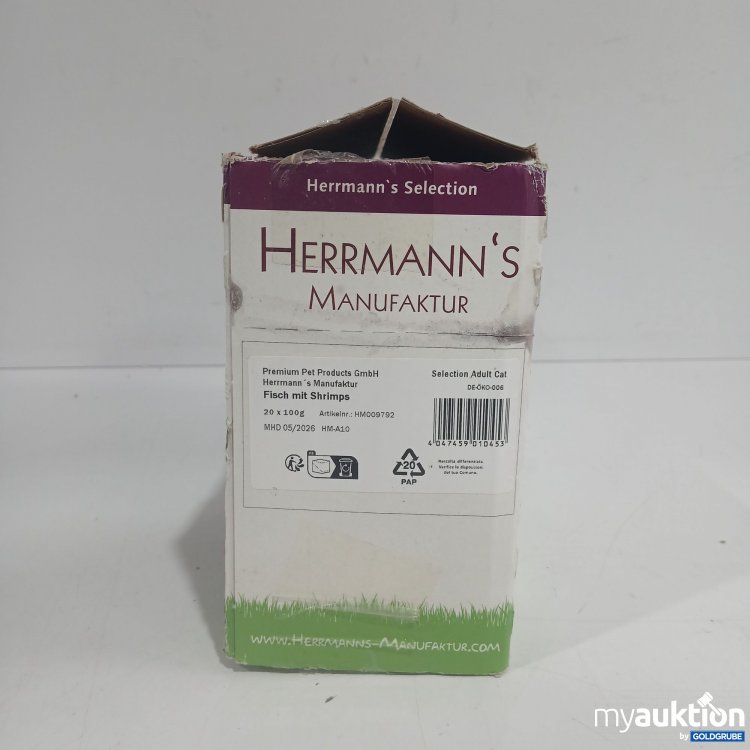 Artikel Nr. 870563: Herrmanns Manufaktur Katzenfutter Fisch mit Shrimps 20x100g