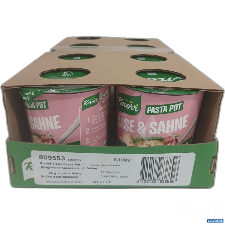 Artikel Nr. 960563: Knorr Pasta Snack Pot Käse&Sahne 8x63g
