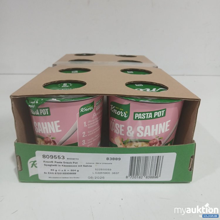 Artikel Nr. 960563: Knorr Pasta Snack Pot Käse&Sahne 8x63g