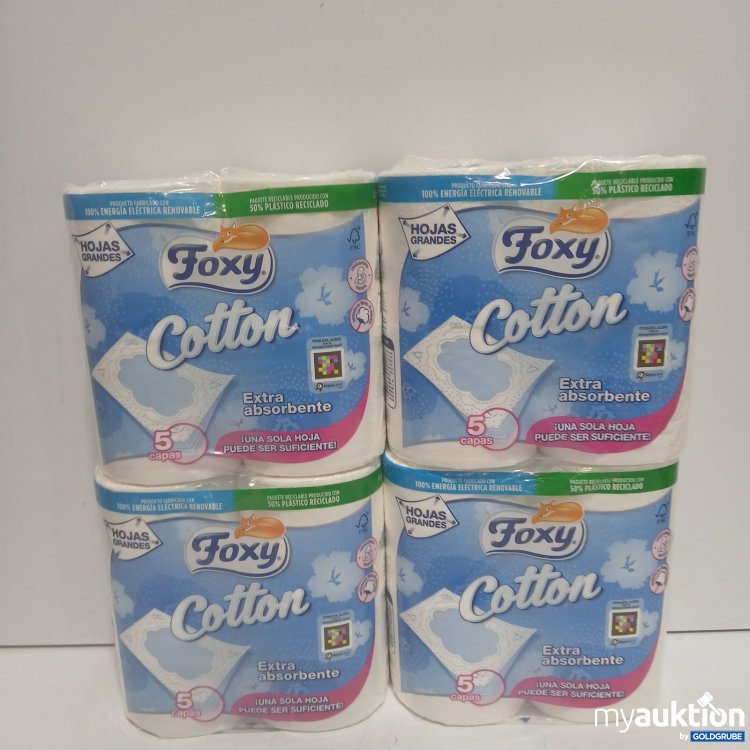 Artikel Nr. 468564: 4x je 4 Rollem Foxy Cotton Toilettenpapier 5-lagig