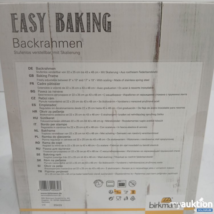 Artikel Nr. 477564 Artikel Nr. 477564: Birkmann Easy baking Backrahmen extra hoch 7cm!