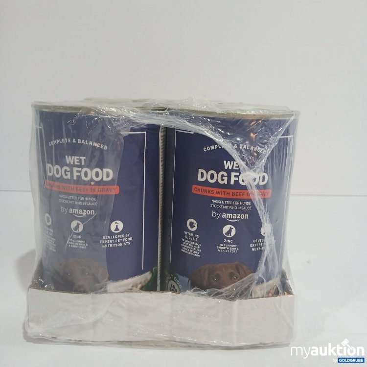 Artikel Nr. 852564: Amazon Wet Dog Food Chunks with Beef in Gravy 6x1,24kg 