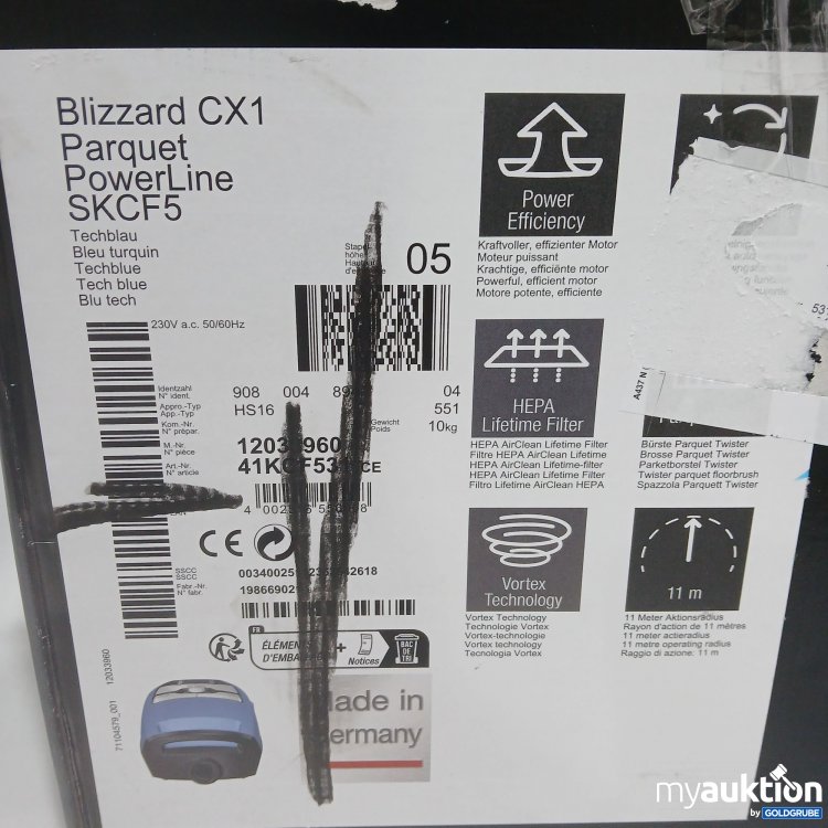 Artikel Nr. 903564: Miele Blizzard CX1 Parquet PowerLine SKCF5 Techblau 