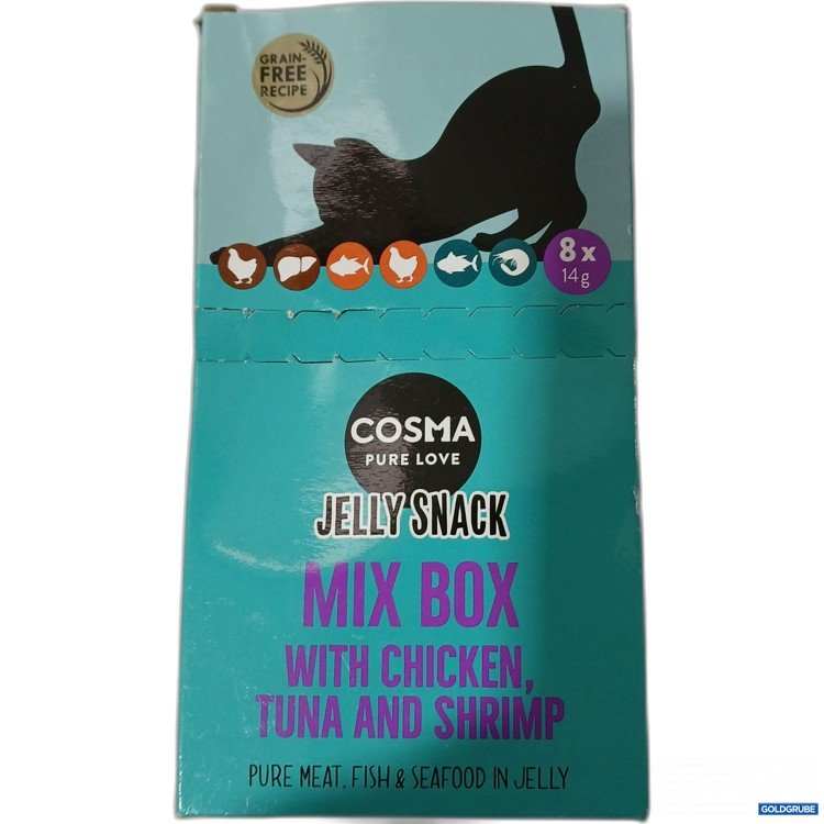 Artikel Nr. 954564: Cosma Jelly Snack Mix Box with Chicken, Tuna and Shrimp 8x14g 