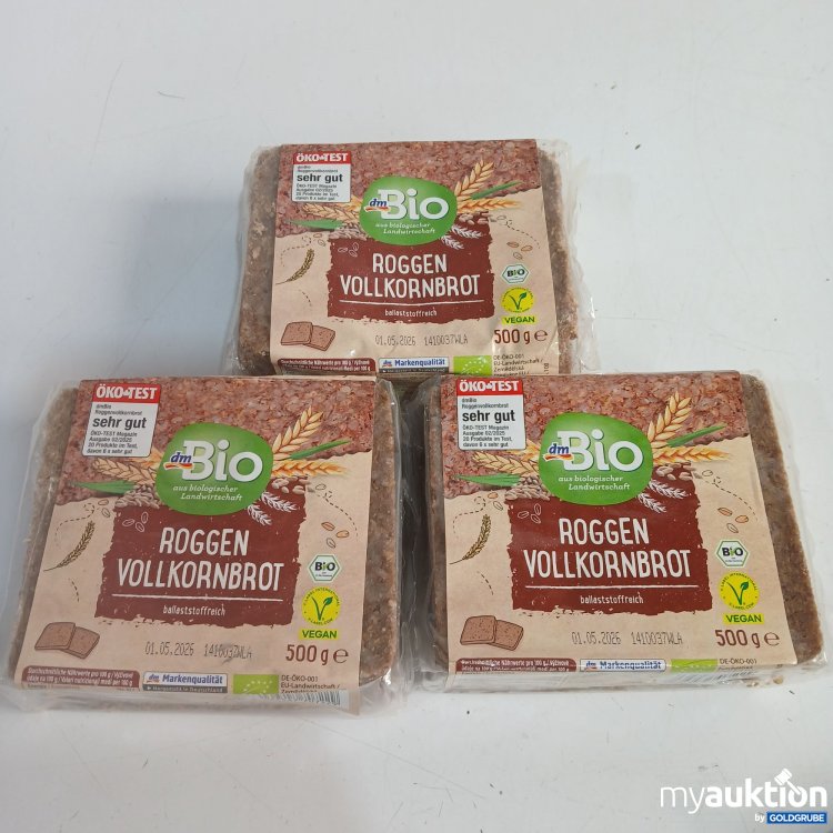 Artikel Nr. 952565: Bio Roggen Vollkornbrot je 500g 