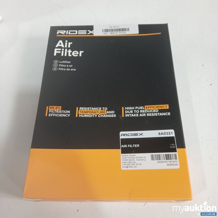 Artikel Nr. 968566: Ridex Luftfilter 8A0321 