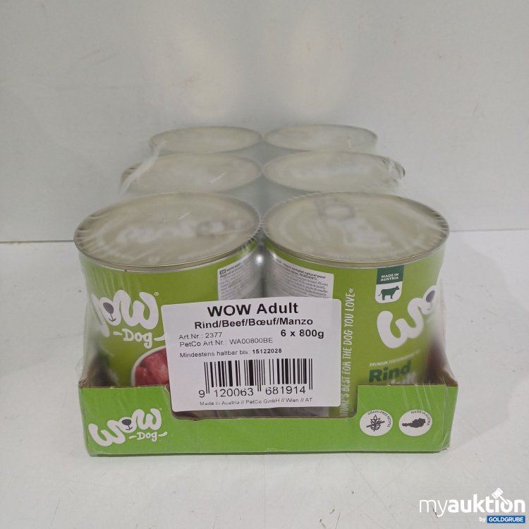 Artikel Nr. 981566: WOW Adult Hundefutter Rind, 6x800g