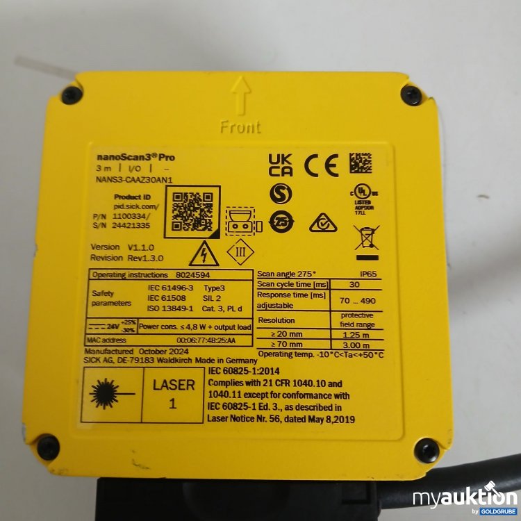Artikel Nr. 826567: Sick nano Scan 3 Pro