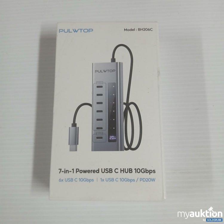 Artikel Nr. 922567 Artikel Nr. 922567: PULWTOP 7-in-1 Powered USB C HUB 10Gbps BH206C