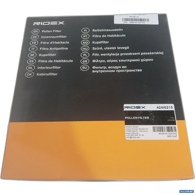 Artikel Nr. 968567: Ridex Innenraumfilter 424I0215 