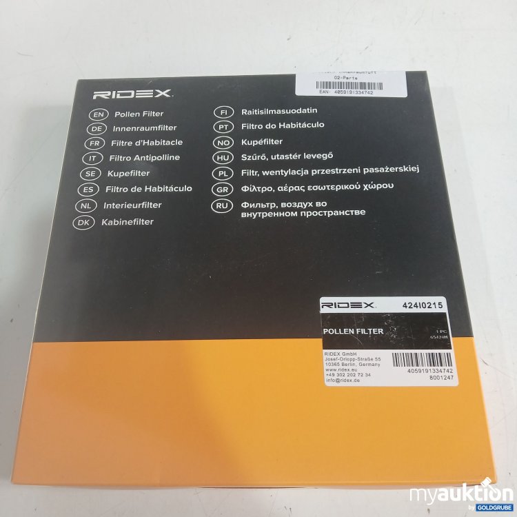 Artikel Nr. 968567: Ridex Innenraumfilter 424I0215 