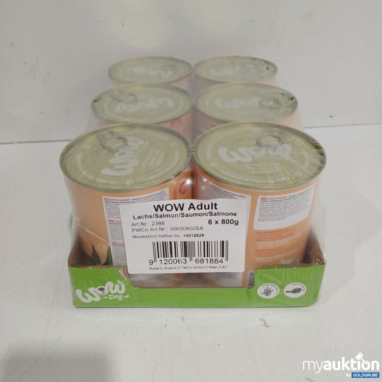 Artikel Nr. 981567: WOW Adult Hundefutter Lachs, 6x800g