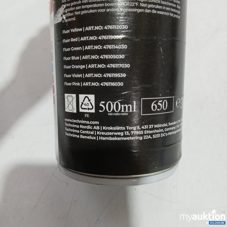 Artikel Nr. 464568: Technima Mercalin Marker Markierspray 500 ml gelb