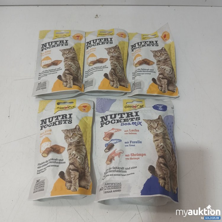 Artikel Nr. 469568: GimCat diverse Leckerlies lt. Bild 
4x60g, 1x150g