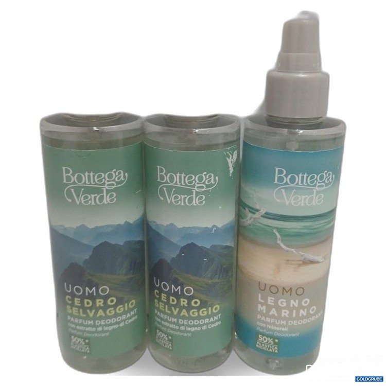 Artikel Nr. 468569 Artikel Nr. 468569: 2x Bottega Verde Parfum Deodorant Cedo selvaggio 1x Bottega Verde Parfum Deodorant legno marino 150ml
