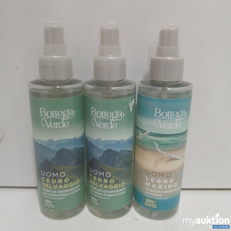 Artikel Nr. 468569 Artikel Nr. 468569: 2x Bottega Verde Parfum Deodorant Cedo selvaggio 1x Bottega Verde Parfum Deodorant legno marino 150ml