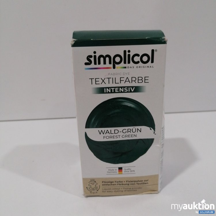 Artikel Nr. 895569: Simplocol Textilfarbe Intensiv Wald-Grün 150ml, 400g Fixierpulver
